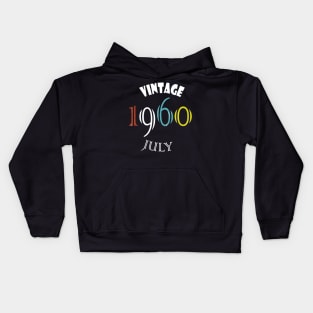 1960 - Vintage July Birthday Kids Hoodie